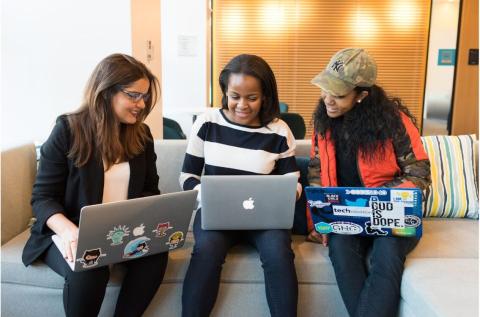 Women using Computers